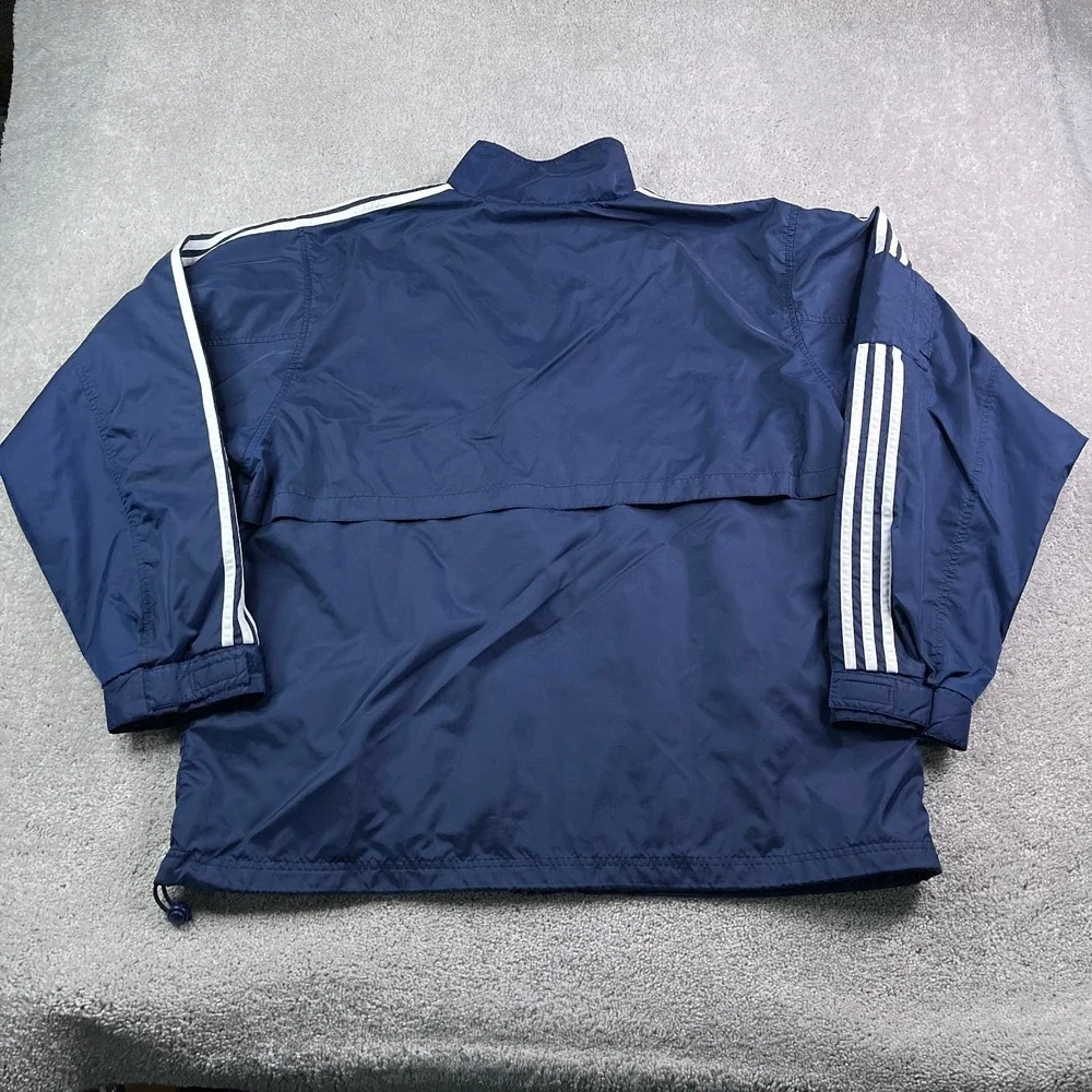 Vintage Adidas Track Jacket Mens 2XL XXL‎ Blue Mesh Lined Windbreaker Vented Y2K